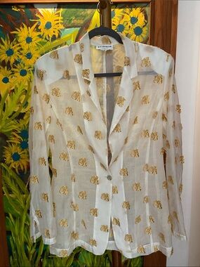 Entracte Paris Sheer Blazer Transparent Tule Vintage